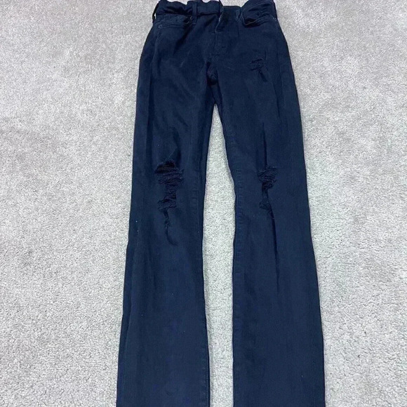 Agolde Jeans Women's Black Skinny Jegging Distressed Size 27 Pockets - Picture 10 of 13